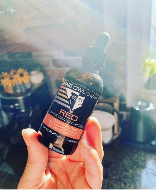 RED DROPS Smart OWLchemy | 2 oz Potent Mushroom Extract